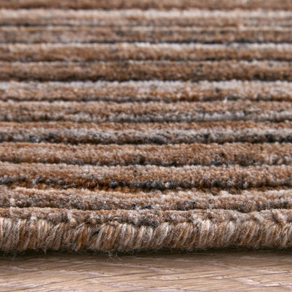 8' X 10' Brown Black And Gray Handmade Indoor Outdoor Area Rug