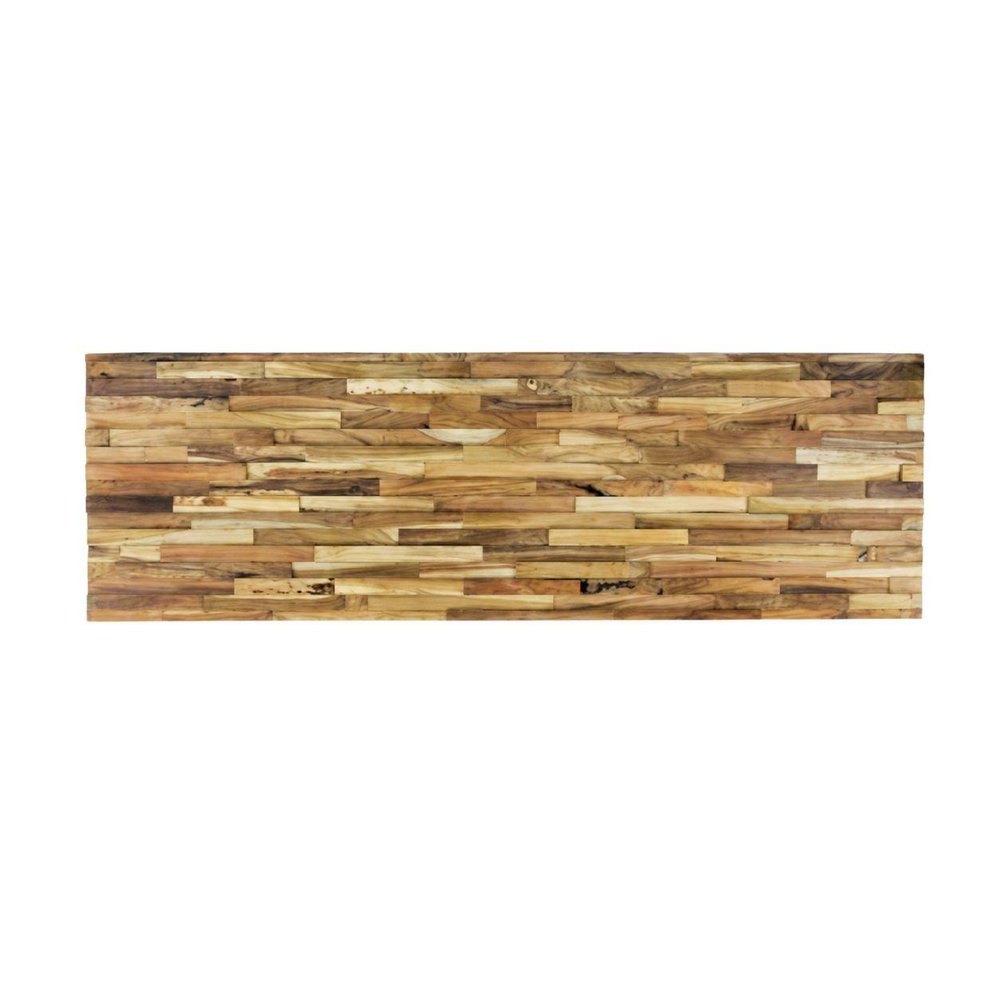 Brown 3D Embossed Geometric Teak Reclaimed Wood Decorative Wall Panels