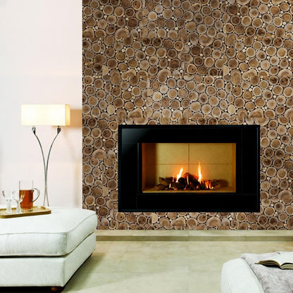 Natural Tree Stump Slice Teak Reclaimed Wood Decorative Wall Panels HomeRoots