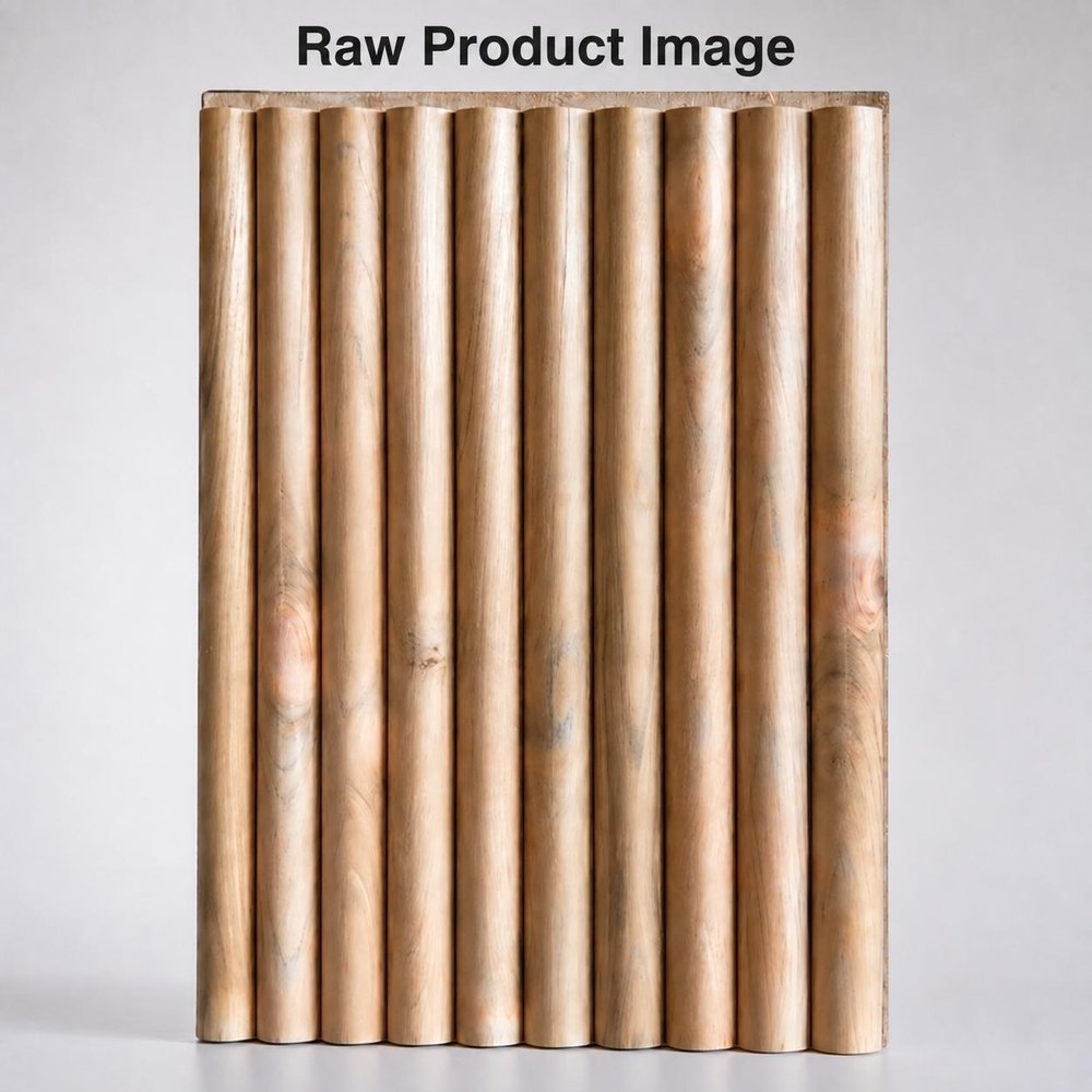 Brown 3D Embossed Striped Teak Reclaimed Wood Decorative Wall Panels HomeRoots