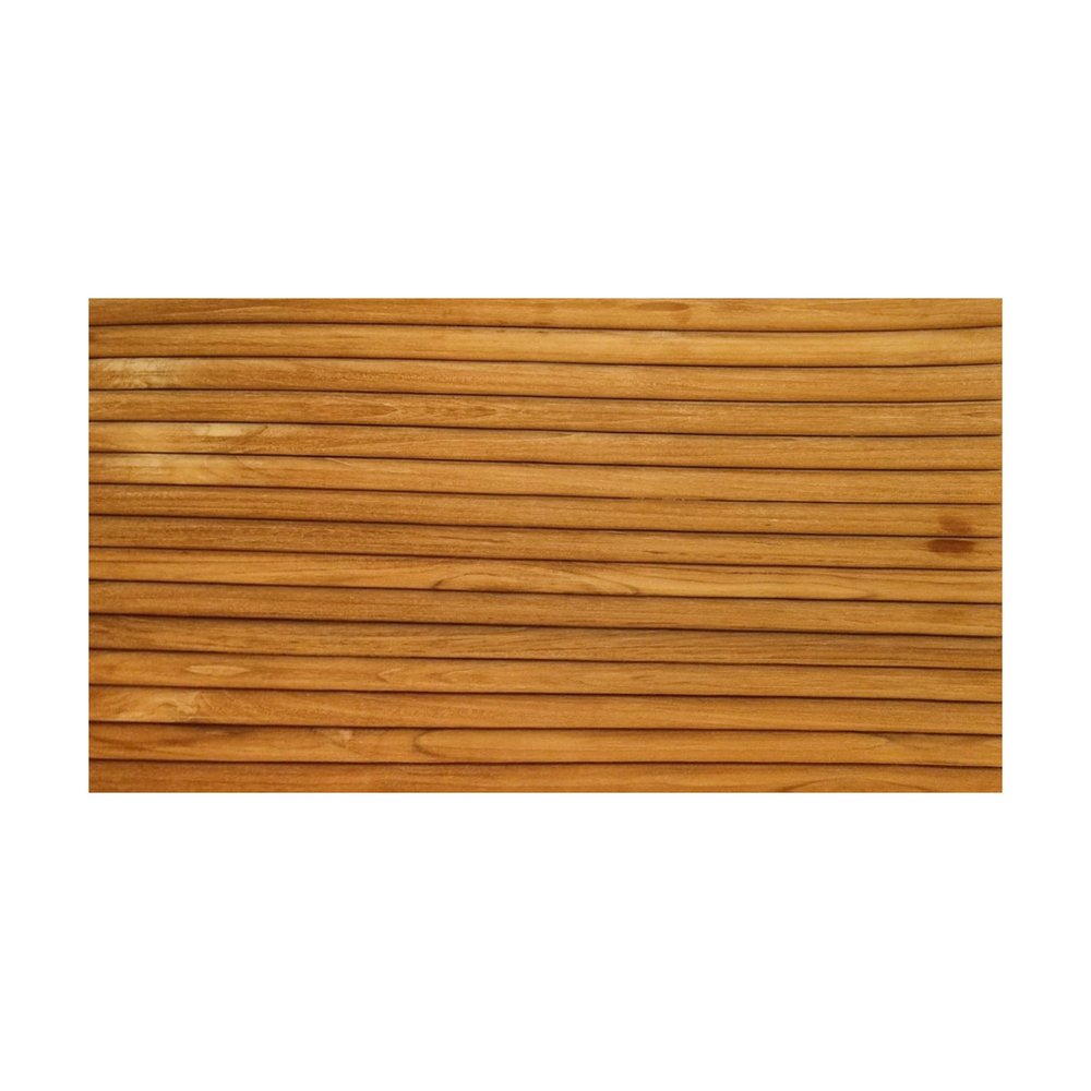 Brown 3D Embossed Striped Teak Reclaimed Wood Decorative Wall Panels HomeRoots