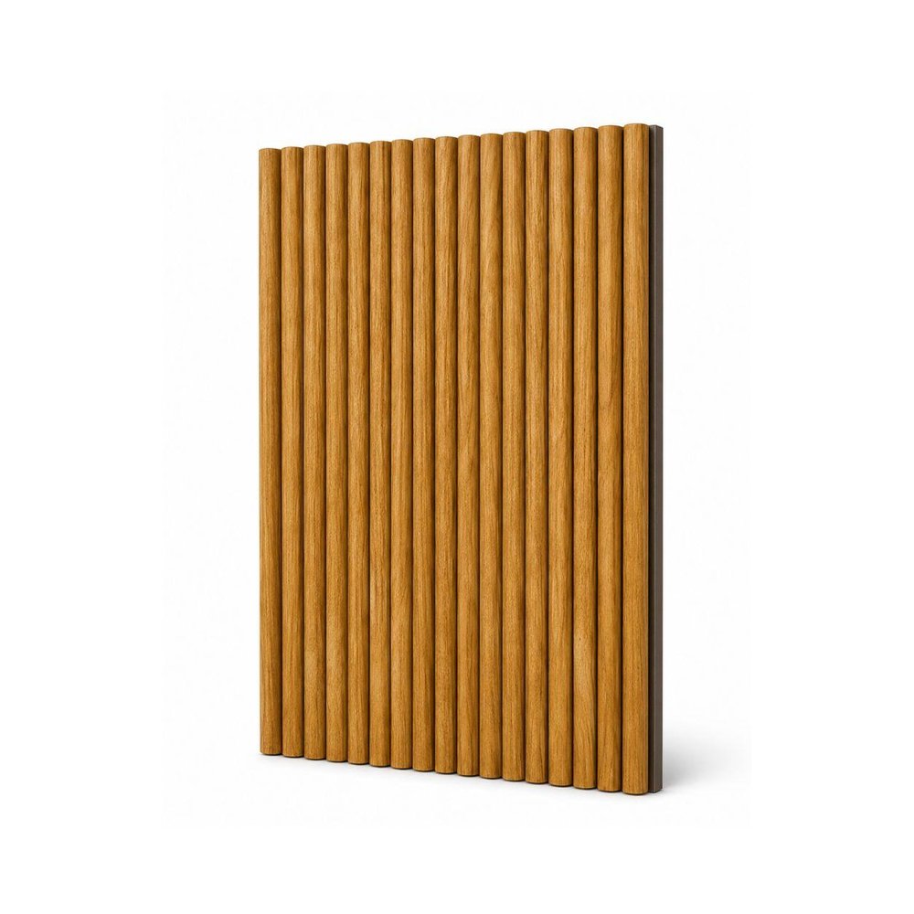 Brown 3D Embossed Striped Teak Reclaimed Wood Decorative Wall Panels HomeRoots