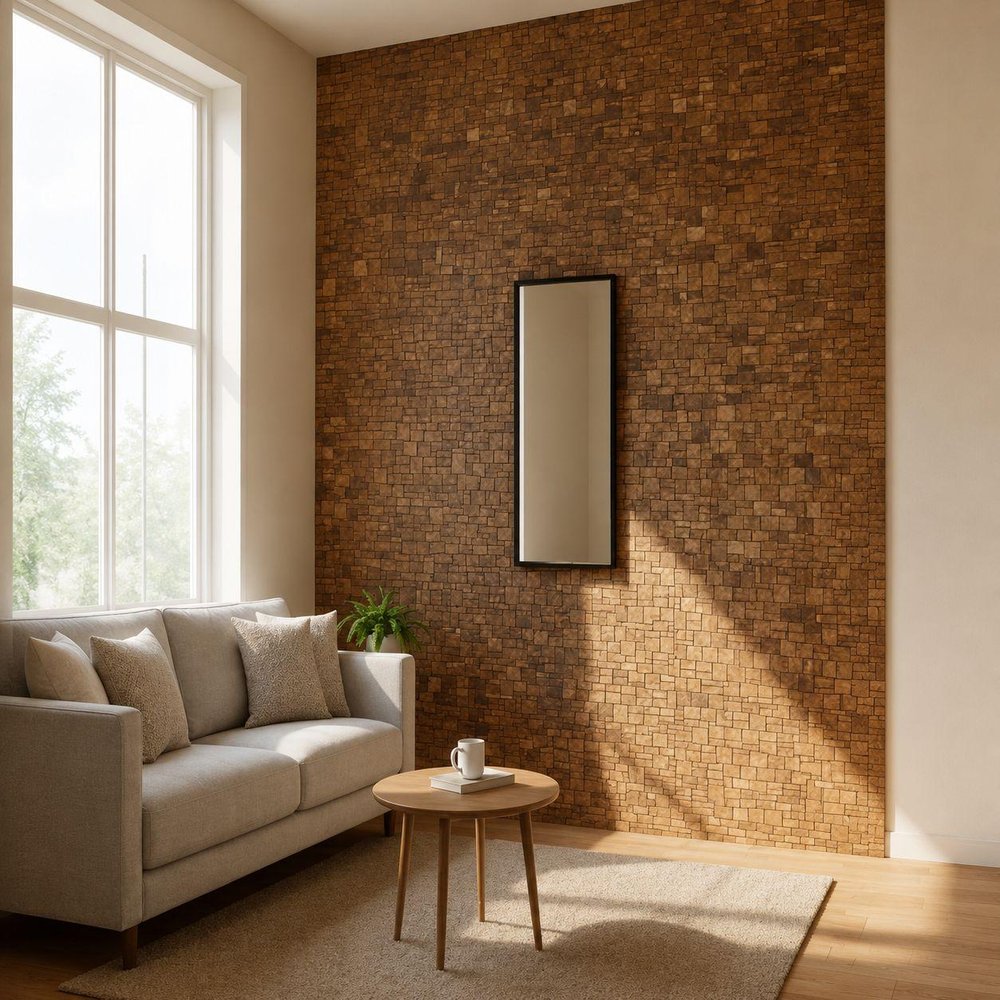 Brown 3D Embossed Abstract Teak Reclaimed Wood Decorative Wall Panels HomeRoots