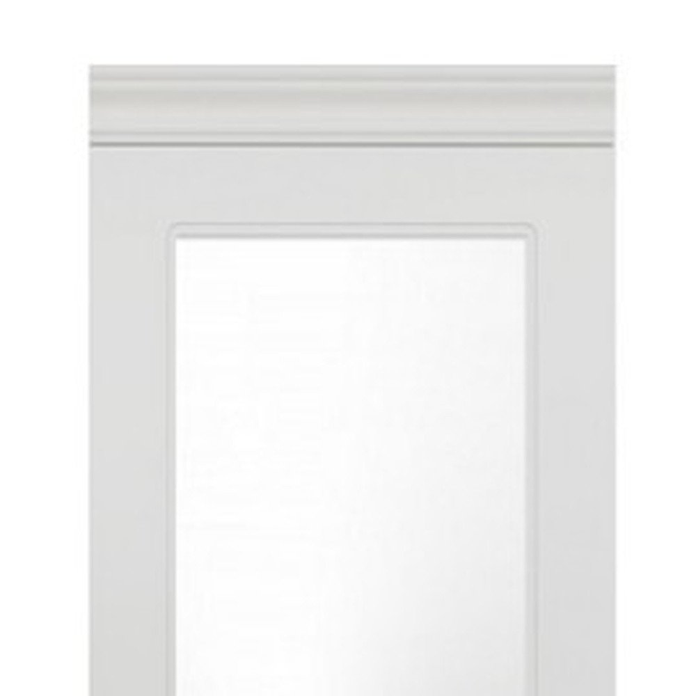71" White Wood Mirrored Two Door Combo Dresser HomeRoots