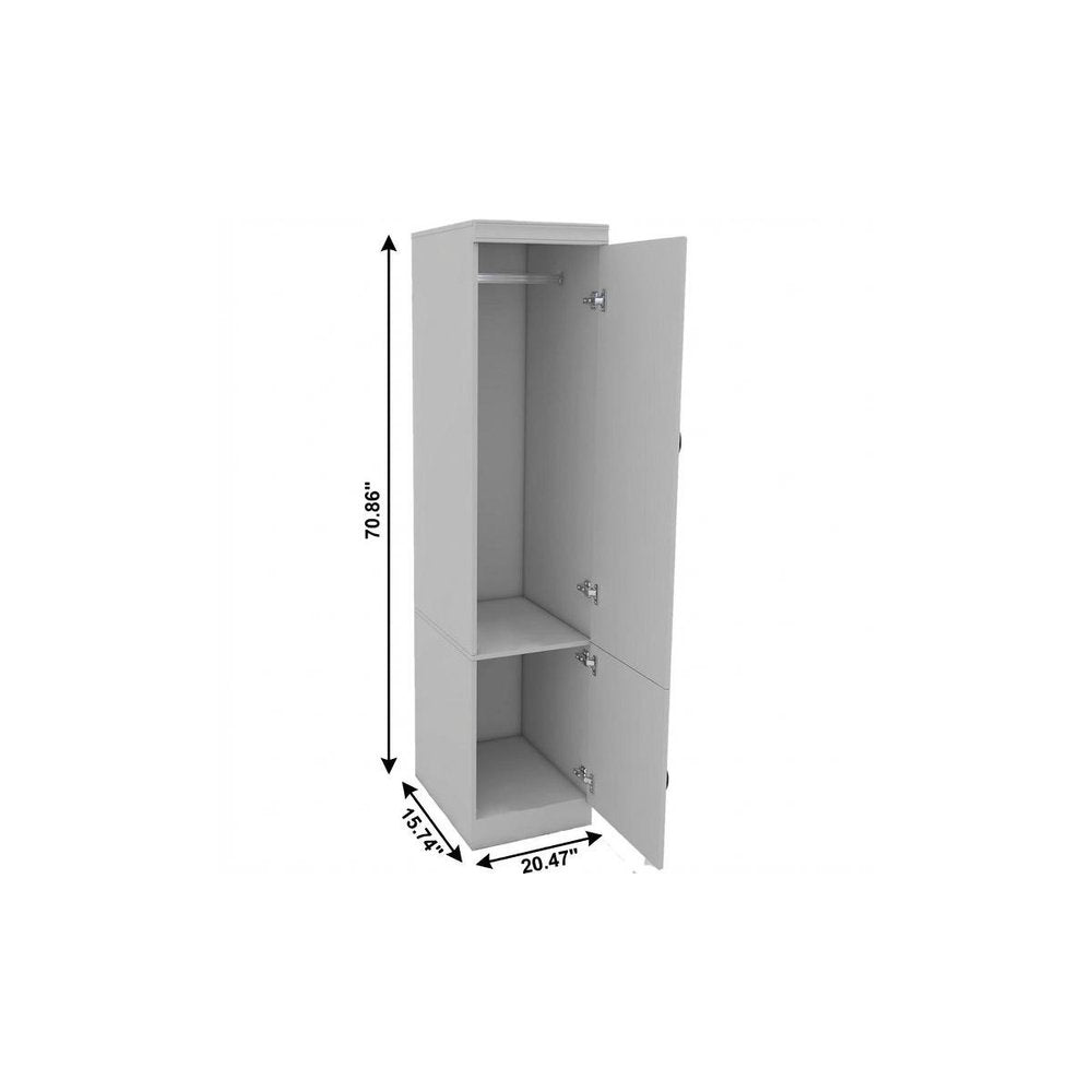 71" White Wood Mirrored Two Door Combo Dresser HomeRoots