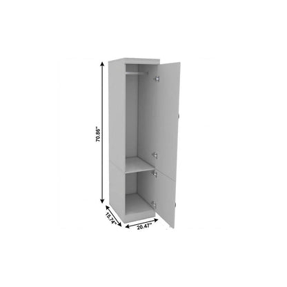 71" White Wood Mirrored Two Door Combo Dresser HomeRoots
