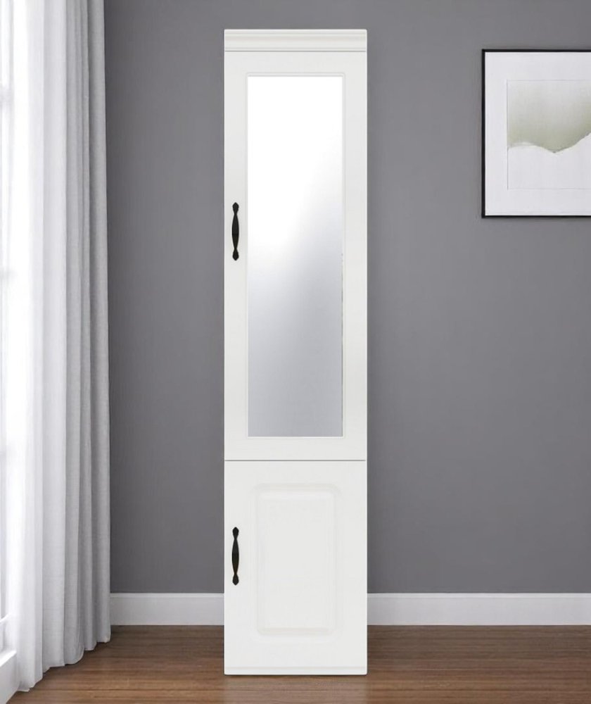 71" White Wood Mirrored Two Door Combo Dresser HomeRoots
