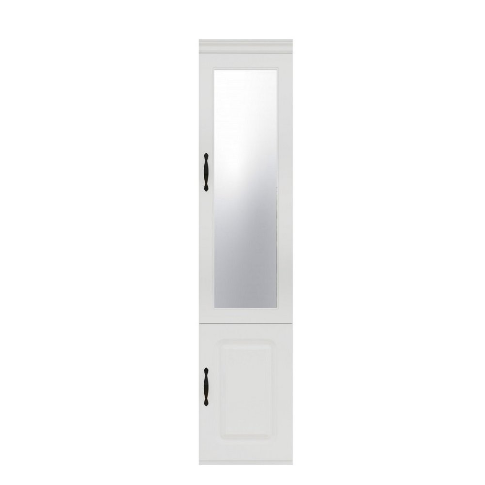 71" White Wood Mirrored Two Door Combo Dresser HomeRoots