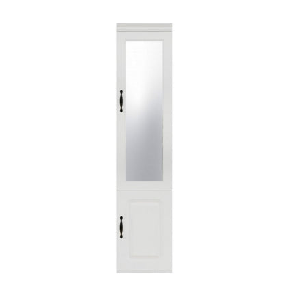 71" White Wood Mirrored Two Door Combo Dresser HomeRoots