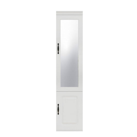 71" White Wood Mirrored Two Door Combo Dresser HomeRoots
