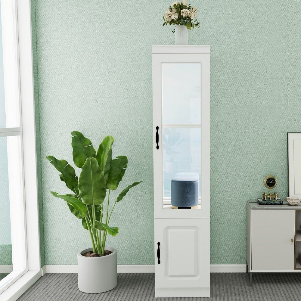 71" White Wood Mirrored Two Door Combo Dresser HomeRoots