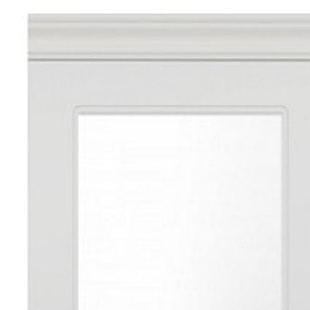 71" White Wood Mirrored Two Door Combo Dresser HomeRoots