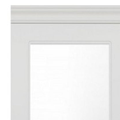 71" White Wood Mirrored Two Door Combo Dresser HomeRoots