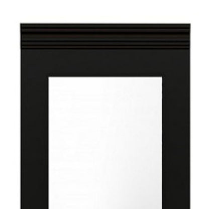 71" Black Wood Mirrored Two Door Combo Dresser HomeRoots