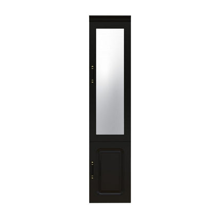 71" Black Wood Mirrored Two Door Combo Dresser HomeRoots