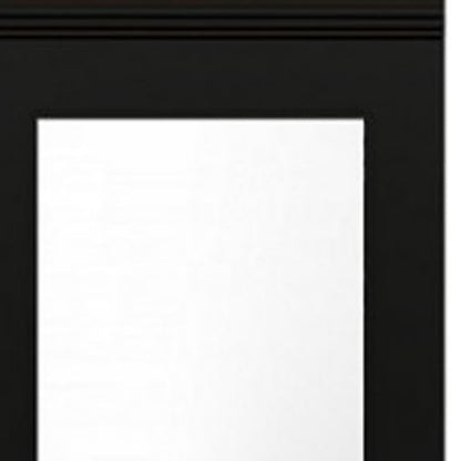 71" Black Wood Mirrored Two Door Combo Dresser HomeRoots
