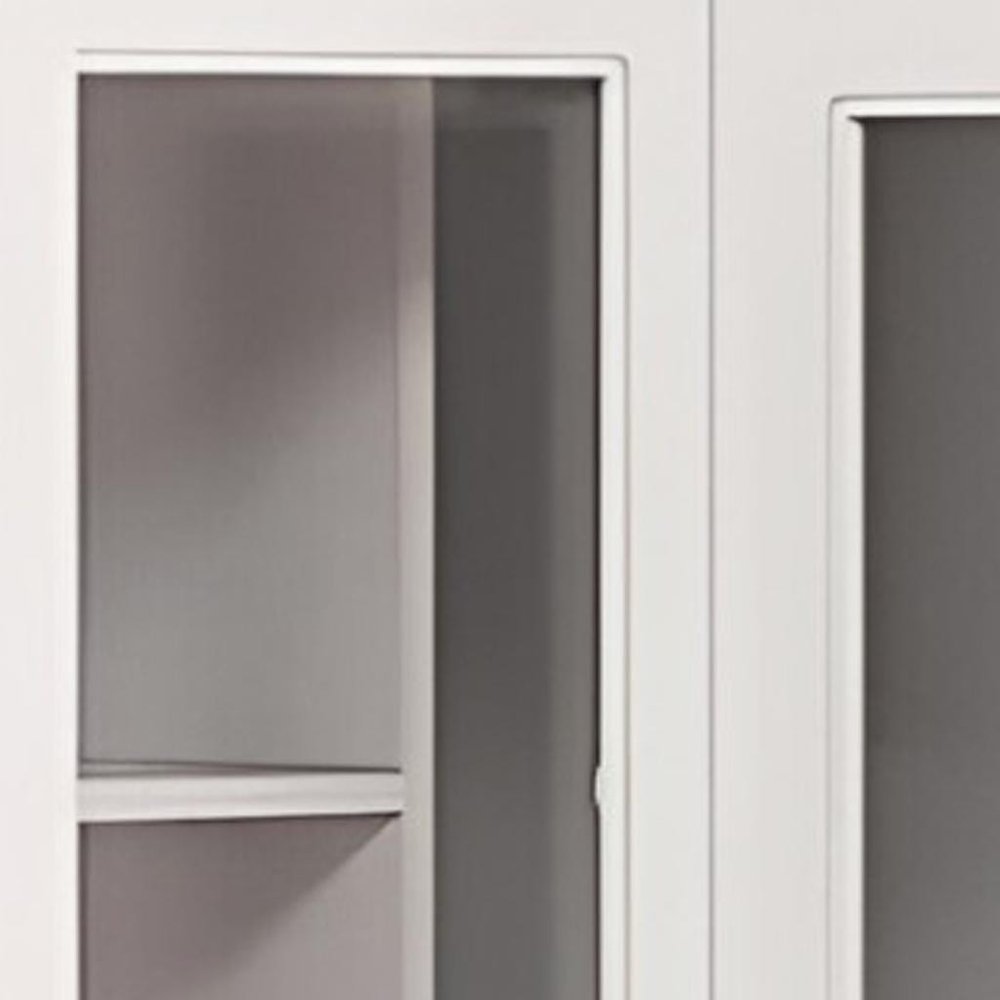 71" White Wood Four Door Corner Combo Dresser HomeRoots