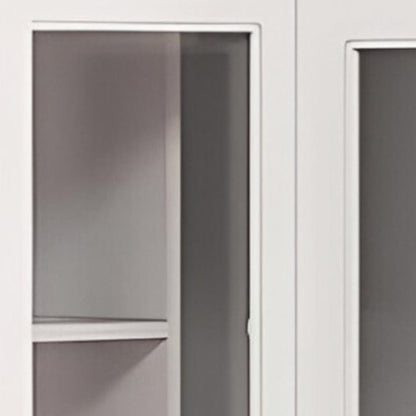 71" White Wood Four Door Corner Combo Dresser HomeRoots