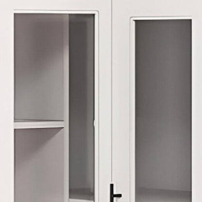 71" White Wood Four Door Corner Combo Dresser HomeRoots