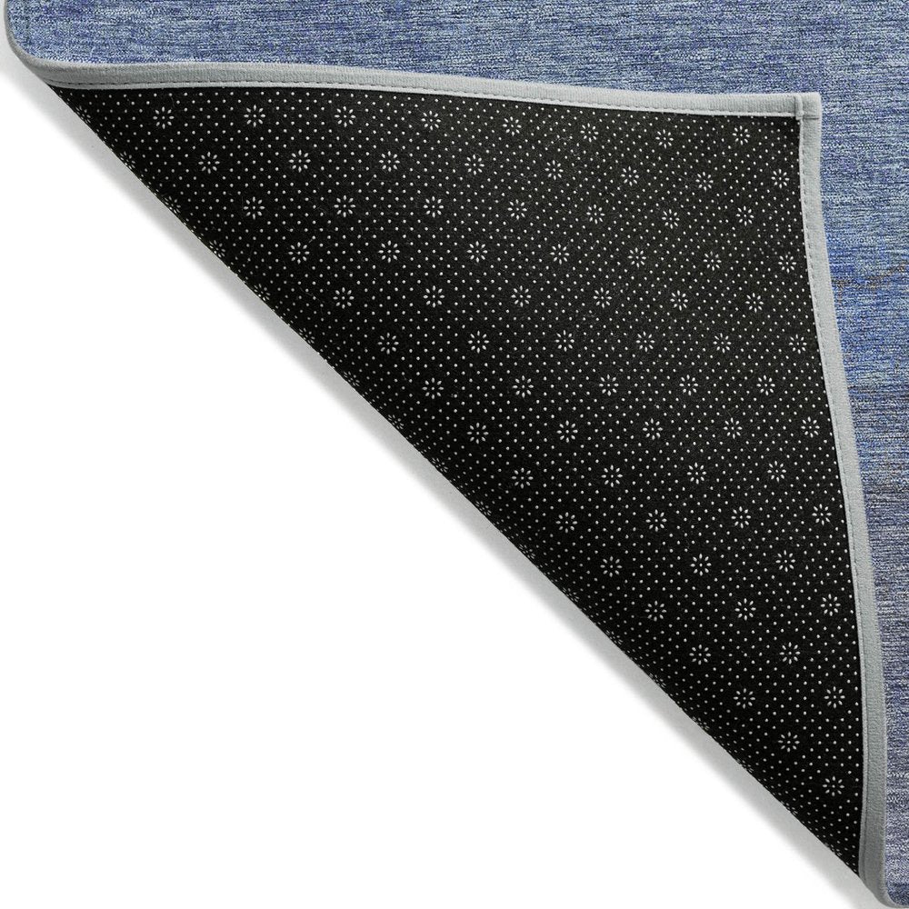 10' X 14' Blue Teal Blue And Sky Blue Abstract Washable Indoor Outdoor Area Rug — view 2