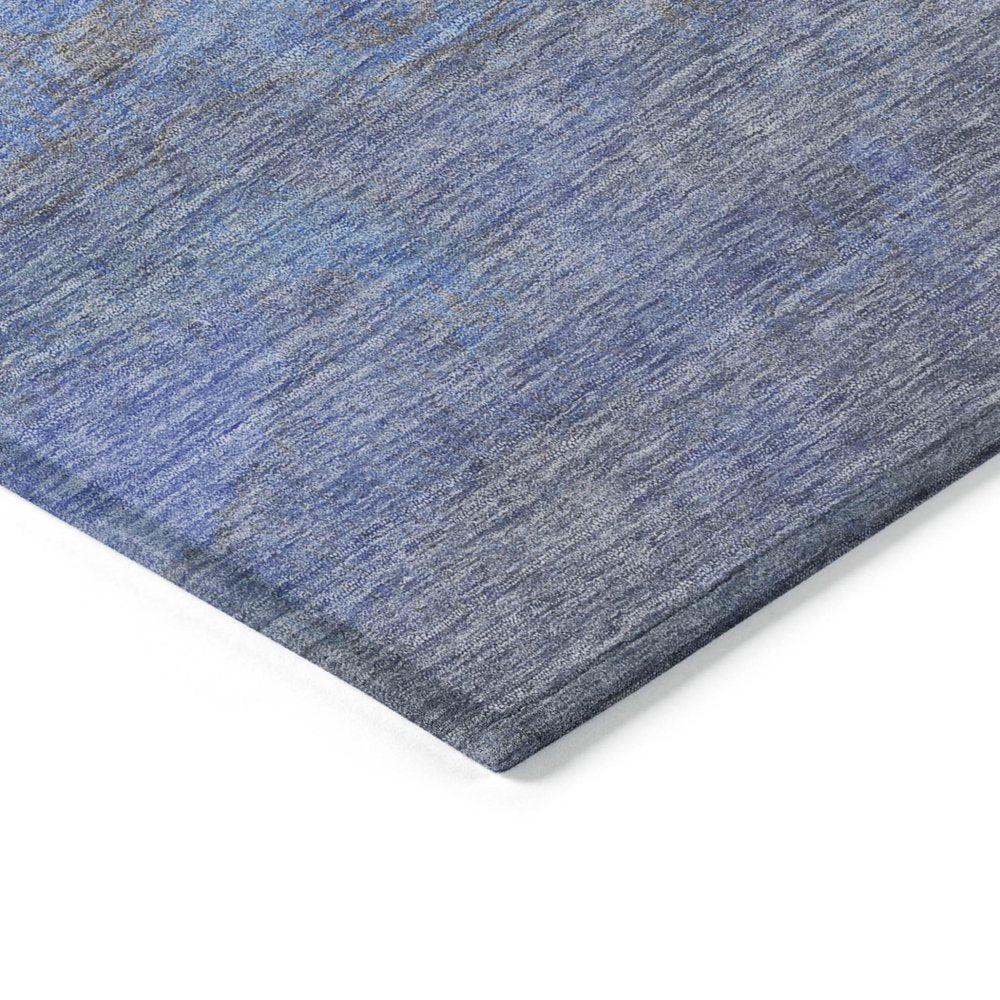 10' X 14' Blue Teal Blue And Sky Blue Abstract Washable Indoor Outdoor Area Rug HomeRoots
