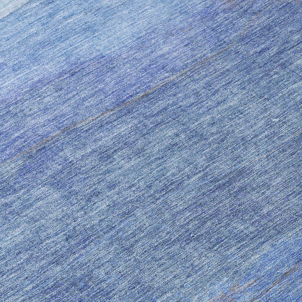 10' X 14' Blue Teal Blue And Sky Blue Abstract Washable Indoor Outdoor Area Rug HomeRoots