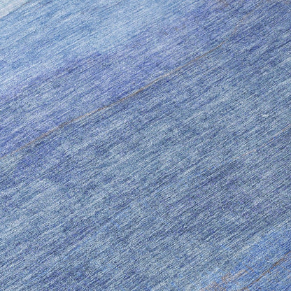 10' X 14' Blue Teal Blue And Sky Blue Abstract Washable Indoor Outdoor Area Rug HomeRoots