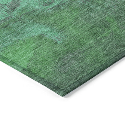 3' X 5' Green And Mint Green Abstract Washable Indoor Outdoor Area Rug HomeRoots