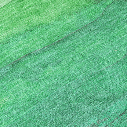 3' X 5' Green And Mint Green Abstract Washable Indoor Outdoor Area Rug HomeRoots
