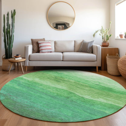 3' X 5' Green And Mint Green Abstract Washable Indoor Outdoor Area Rug HomeRoots