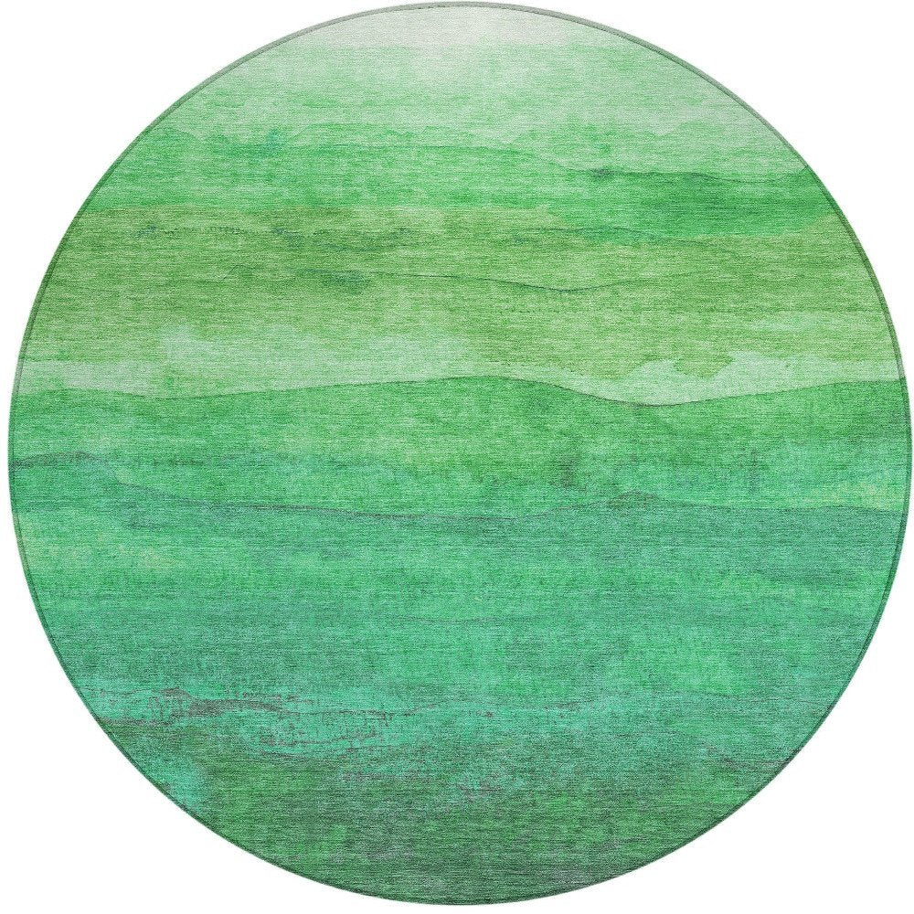 3' X 5' Green And Mint Green Abstract Washable Indoor Outdoor Area Rug HomeRoots