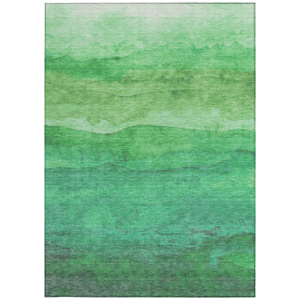 3' X 5' Green And Mint Green Abstract Washable Indoor Outdoor Area Rug HomeRoots