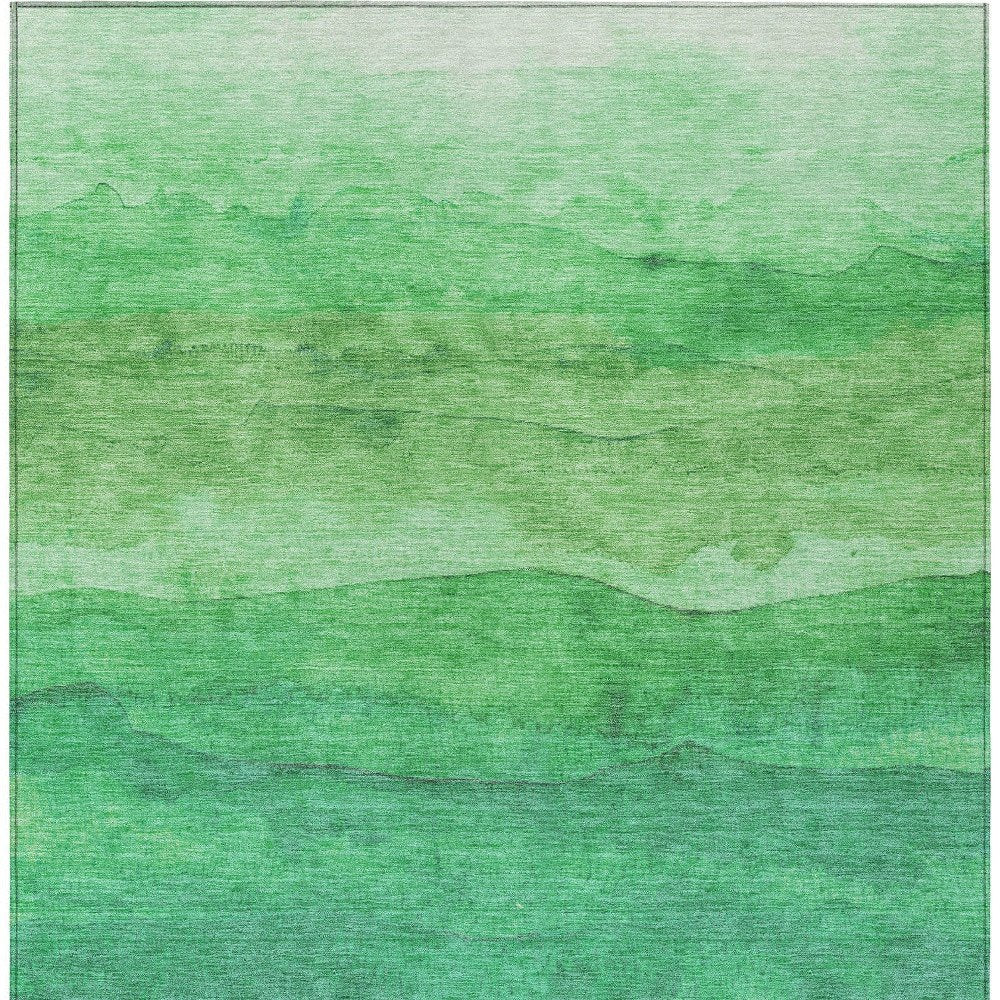 3' X 5' Green And Mint Green Abstract Washable Indoor Outdoor Area Rug HomeRoots