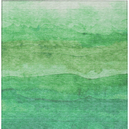 3' X 5' Green And Mint Green Abstract Washable Indoor Outdoor Area Rug HomeRoots