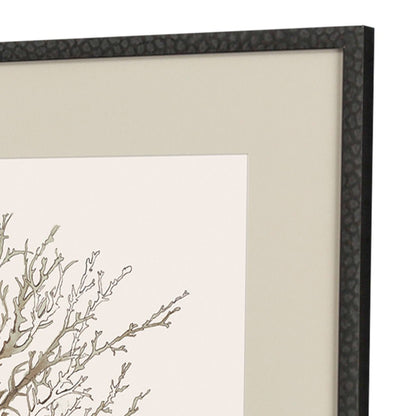 Set Of Two Taupe Coral Black Framed Wall Art HomeRoots