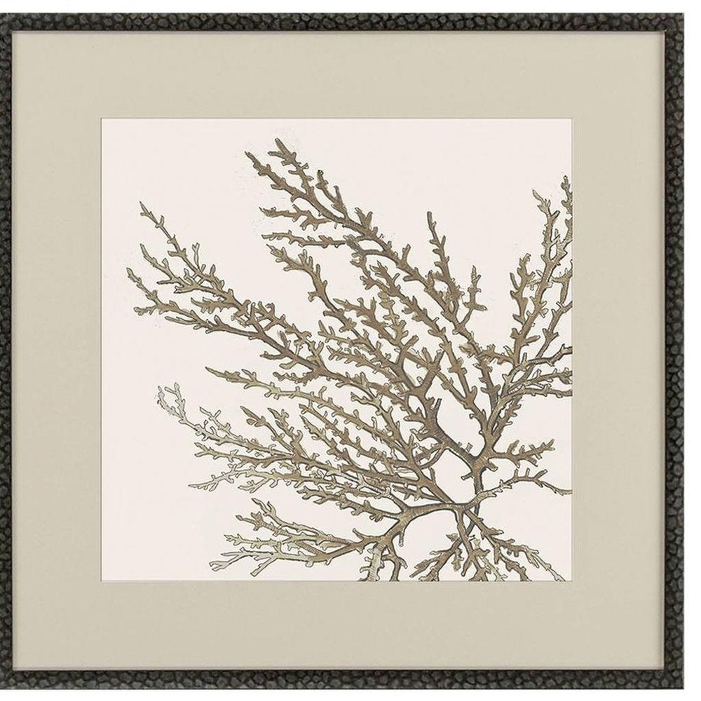 Set Of Two Taupe Coral Black Framed Wall Art HomeRoots