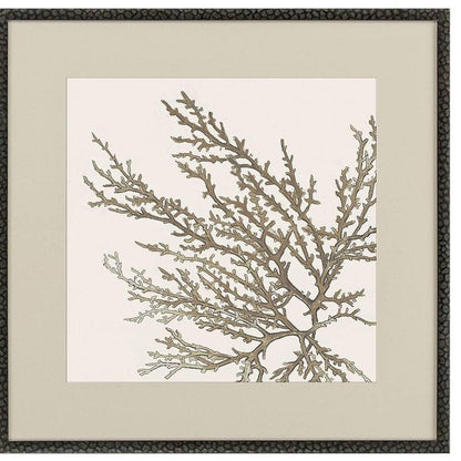 Set Of Two Taupe Coral Black Framed Wall Art HomeRoots