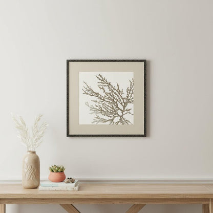 Set Of Two Taupe Coral Black Framed Wall Art HomeRoots