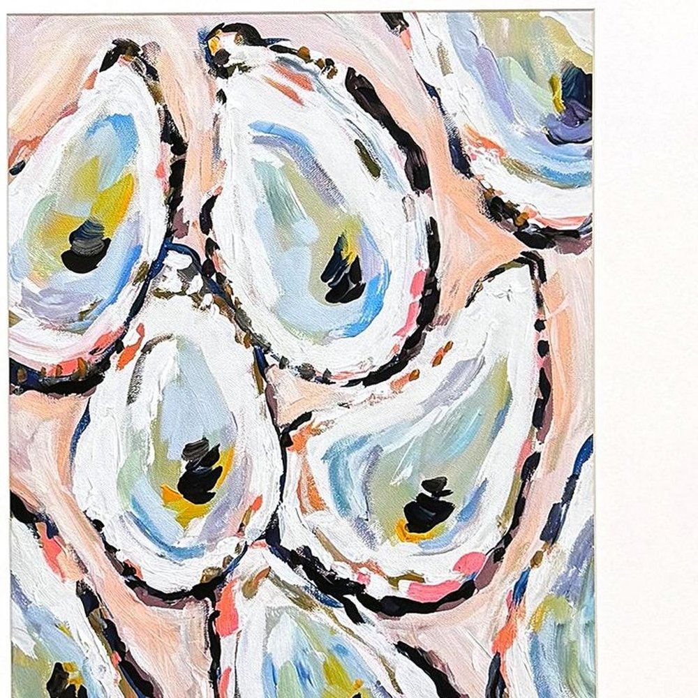 Set Of Two Oyster Shells Gold Framed Wall Art HomeRoots