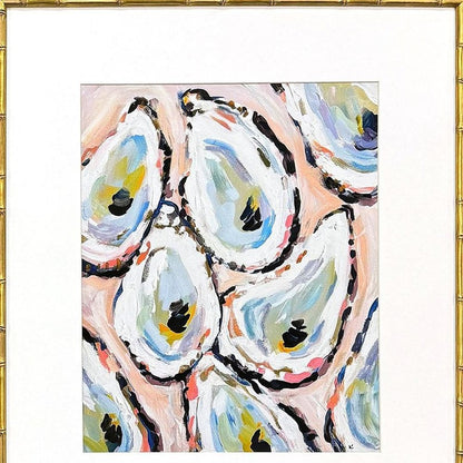 Set Of Two Oyster Shells Gold Framed Wall Art HomeRoots