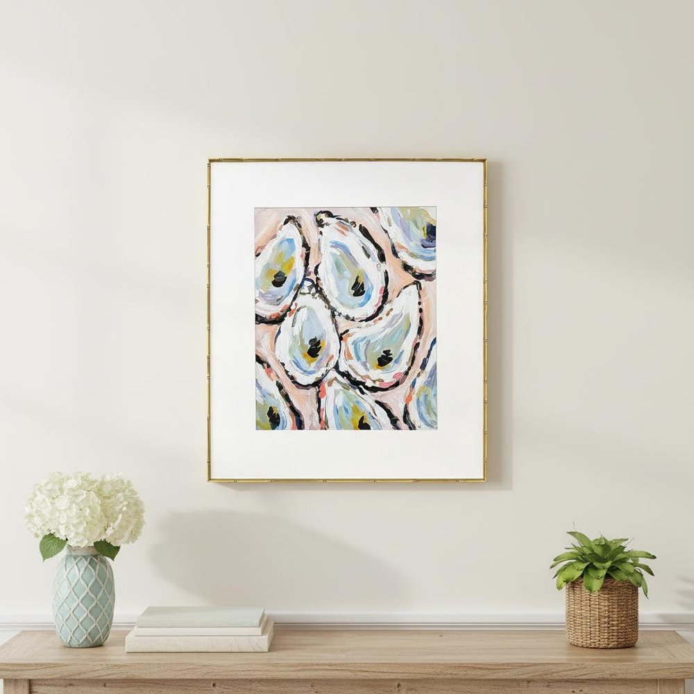 Set Of Two Oyster Shells Gold Framed Wall Art — view 7