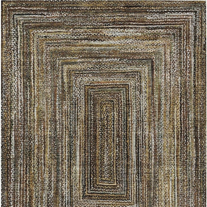 3' X 5' Brown Taupe And Ivory Geometric Washable Indoor Outdoor Area Rug HomeRoots