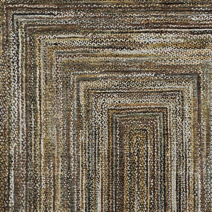 9' X 12' Brown Taupe And Ivory Geometric Washable Indoor Outdoor Area Rug HomeRoots