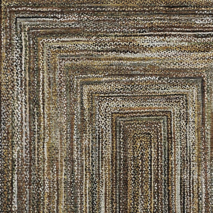 10' X 14' Brown Taupe And Ivory Geometric Washable Indoor Outdoor Area Rug HomeRoots