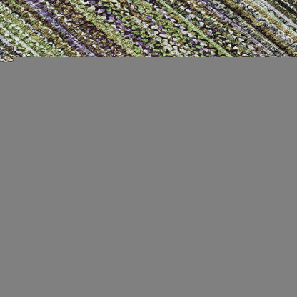 5' X 8' Olive Green Lavender And Fern Green Geometric Washable Indoor Outdoor Area Rug HomeRoots