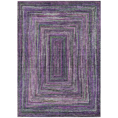 3' X 5' Purple Lavender And Gray Geometric Washable Indoor Outdoor Area Rug HomeRoots