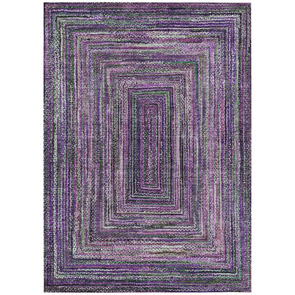 3' X 5' Purple Lavender And Gray Geometric Washable Indoor Outdoor Area Rug HomeRoots