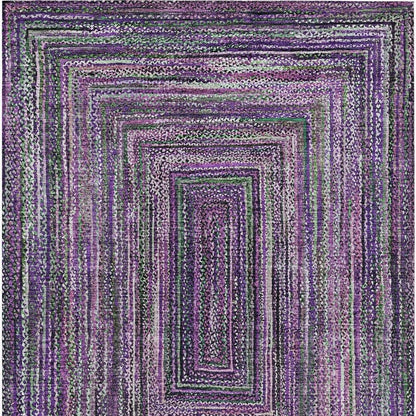 3' X 5' Purple Lavender And Gray Geometric Washable Indoor Outdoor Area Rug HomeRoots
