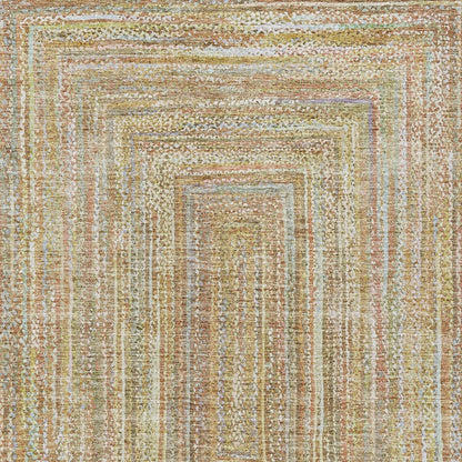 8' X 10' Tan Beige And Gold Geometric Washable Indoor Outdoor Area Rug HomeRoots