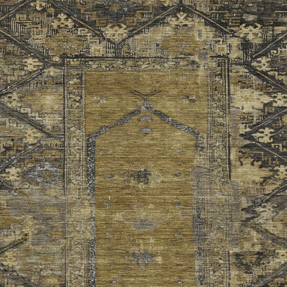 8' X 10' Brown And Charcoal Oriental Washable Indoor Outdoor Area Rug HomeRoots
